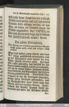 Die zehnte Betrachtung.