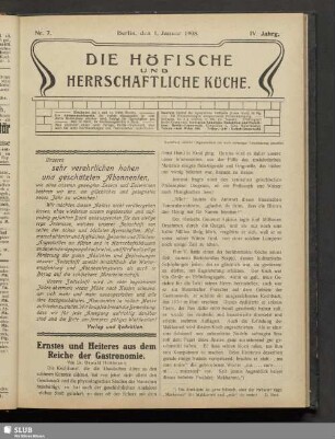 Nr. 7, 1. Januar 1908