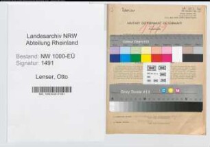 Entnazifizierung Otto Lenser, geb. 24.08.1891 (Lehrer)