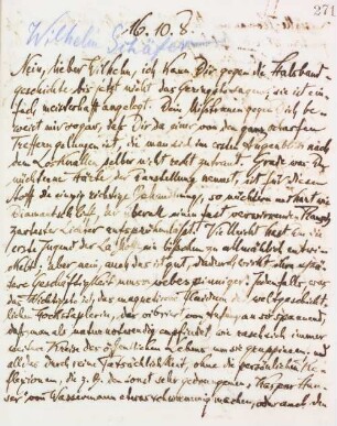 Brief an Wilhelm Schäfer