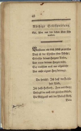 Nöthige Selbstprüfung.