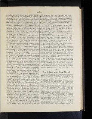 Herr D. Stage gegen Herrn Schinckel.
