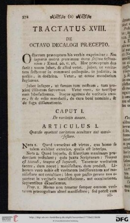 Tractatus XVIII. De octavo decalogi praecepto