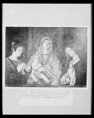 Maria mit Kind mit den Heiligen Ursula und Magdalena