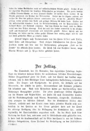 Der Festtag.
