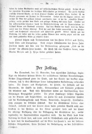 Der Festtag.