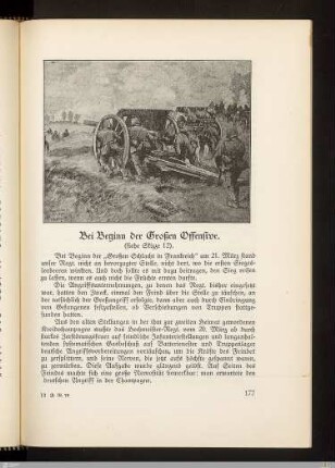 Bei Beginn der Großen Offensive
