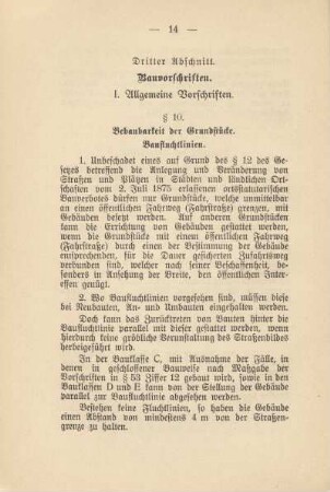 I. Allgemeine Vorschriften