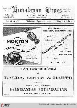 No. XXI (04 January 1953)