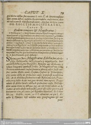 De Edictis Magistratus, Caput X. Eodem tempore & Magistratus