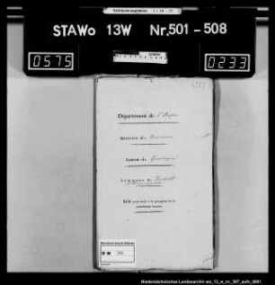 Exemtensteueranlage der Communen Destedt m. Hemkenrode