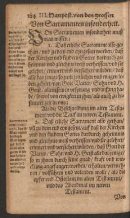 Von Sacramenten insonderheit.
