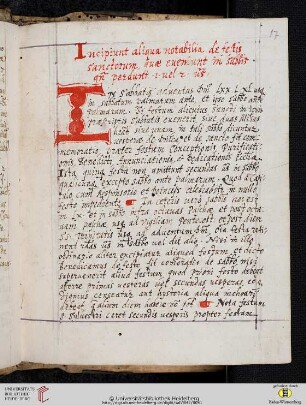 Notabilia de festis sanctorum