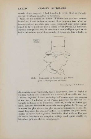 XLII. Silhouette de Baudelaire, par Manet pour la Musique aux Tuileries