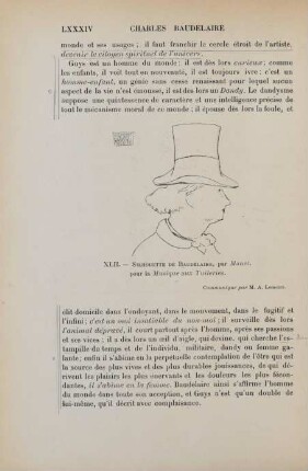 XLII. Silhouette de Baudelaire, par Manet pour la Musique aux Tuileries