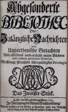 Das Zwölffte Stück.