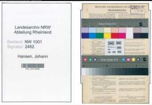 Entnazifizierung Johann Hansen, geb. 13.09.1902 (Landwirt)
