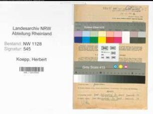 Entnazifizierung Herbert Koepp , geb. 14.09.1910 (Polizist)
