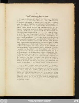 Die Eroberung Armeniens.