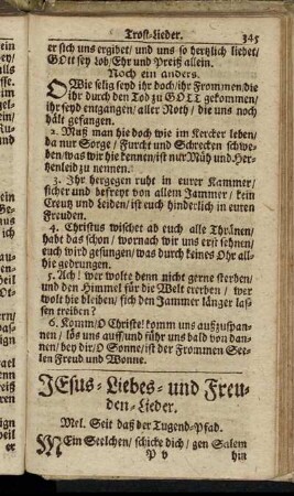 Jesus-Liebes- und Freuden-Lieder.