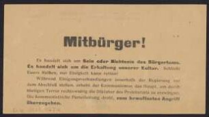 Mitbürger!