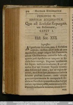 Periodi V. Historiae Ecclesiasticae, Quae est Ecclesiae Repurgatae, aut Reformatae