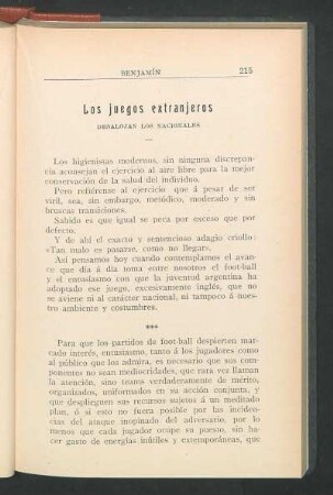 Los juegos extranjeros : Desalojan los nacionales