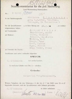 Kluckhohn, Guilietta
