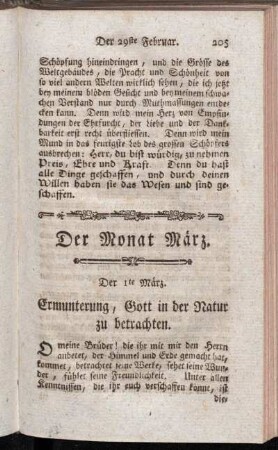 Der Monat März.