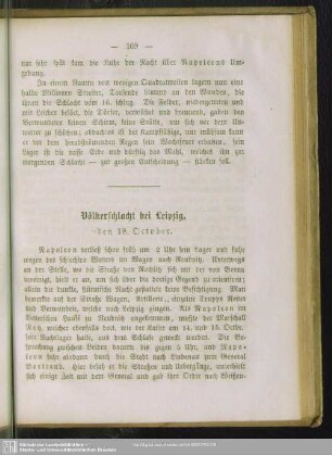 Völkerschlacht bei Leipzig, den 18. October