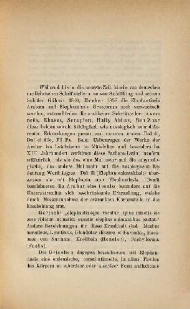 Beitrag zur Kenntniss der Elephantiasis Arabum
