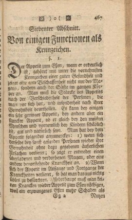Siebenter Abschnitt. Von einigen Functionen als Kennzeichen