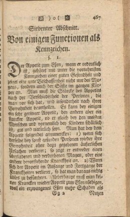 Siebenter Abschnitt. Von einigen Functionen als Kennzeichen