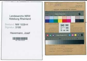 Entnazifizierung Josef Havermann , geb. 18.04.1881 ()
