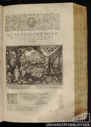 Le Septiesme Iour De La Sepmaine De Guillaume De Saluste, Seigneur Du Bartas.