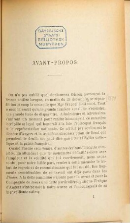 Monseigneur Freppel : d'après des documents authentiques et inédits