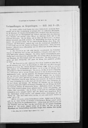 Verhandlungen zu Kopenhagen. - 1521 Juli 9-23.