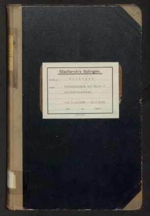 Solingen: Stadtgartenkommission 1904-1929