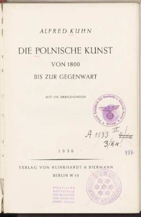 Die polnische Kunst von 1800 bis zur Gegenwart