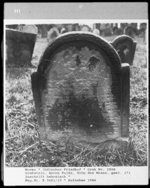 Grabstein des Aaron Fulda, Sohn des Moses