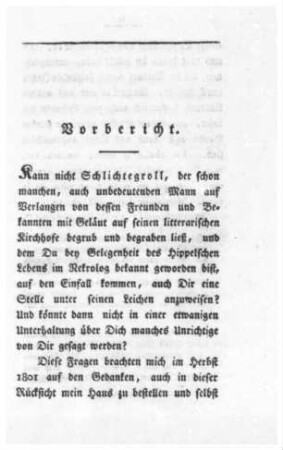 Vorbericht