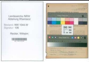 Entnazifizierung Wilhelm Recker , geb. 16.03.1900 (Bahnarbeiter)