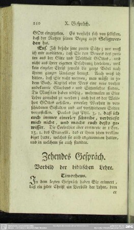 Zehendes Gespräch. Vorbild der biblischen Lehre