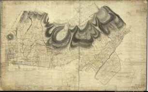 Landesaufnahme des Fürstbistums Osnabrück VI Amt Grönenberg Bl. 14 b Kirchspiele: Oldendorf, Buer Feldmark: Oldendorf Ortschaften: Westerhausen, Föckinghausen, Oldendorf, Oberholsten, Niederholsten, Hustädte, Holzhausen Reinkarte Teil 2: Westerhausen, Föckinghausen, Oldendorf Ausf.-Art: Farbige Zeichnung auf Karton, auf Leinen aufgezogen Herst.: Johann Wilhelm Du Plat Herst.: R.W. Brockmann (Direktion: Johann Wilhelm Du Plat) Format: ca. 70 x 110 cm Maßstab: 1 : 3 840