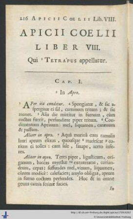 Liber VIII. Qui Tetrapus appellatur.
