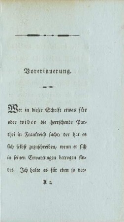 Vorerinnerung