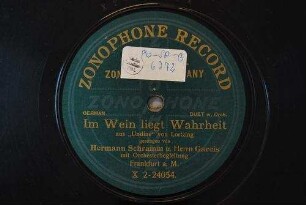 Im Wein liegt Wahrheit : aus "Undine" / von Lortzing