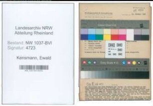 Entnazifizierung Ewald Kensmann , geb. 30.12.1900 (Lehrer)