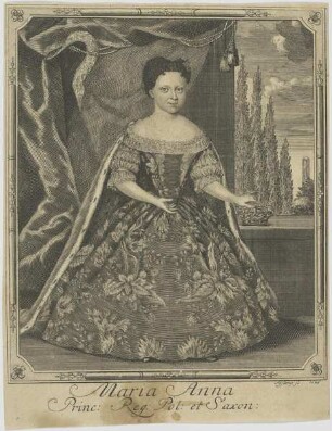 Bildnis der Maria Anna, Princ. Reg. Pol. et Saxon.