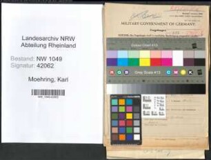 Entnazifizierung Karl Moehring , geb. 09.12.1900 (Lehrer)